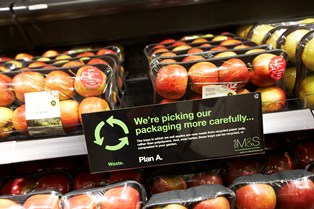 M&S is ahead of many of its Plan A targets: this packaging now uses a paper-based recycled fibre